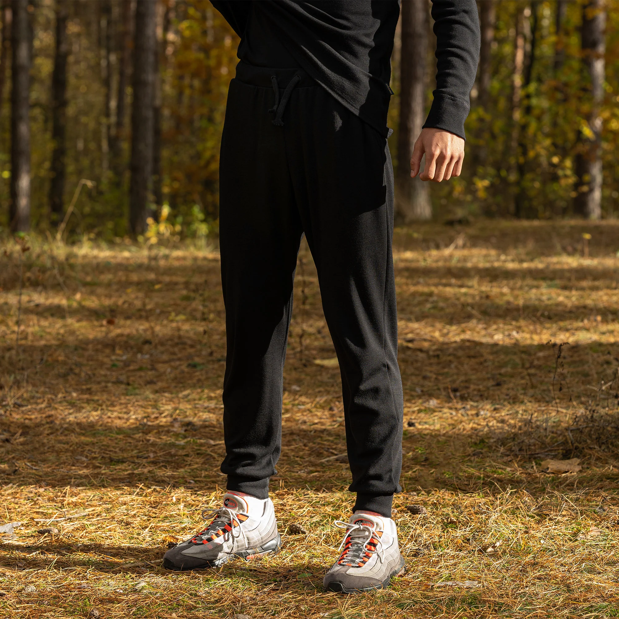Pantalon de survêtement en mérinos 250 pour homme Noir