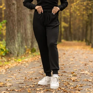Pantalon de survêtement en mérinos 250 pour femmes Noir