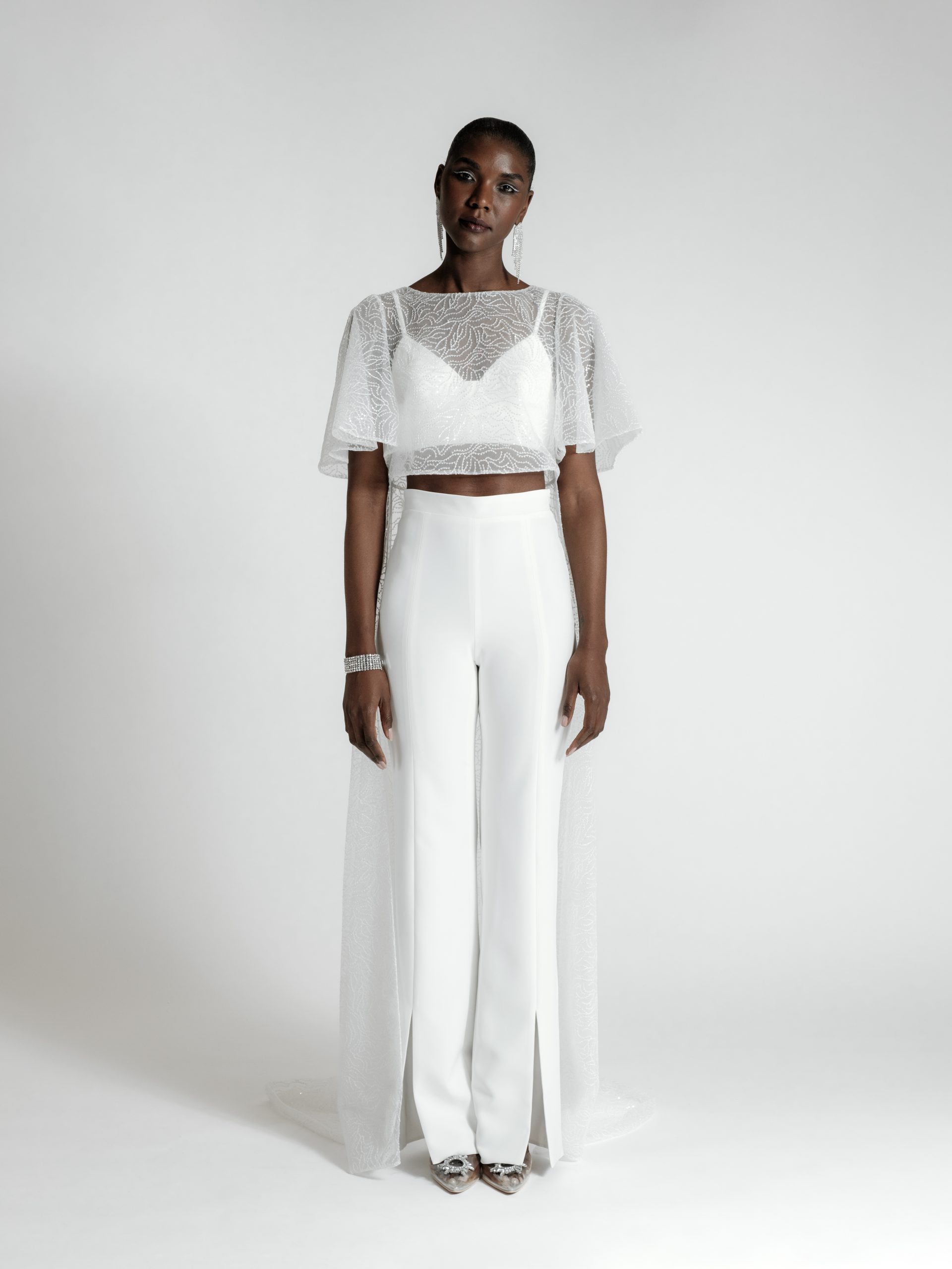 JAZ – Pantalon blanc à fentes