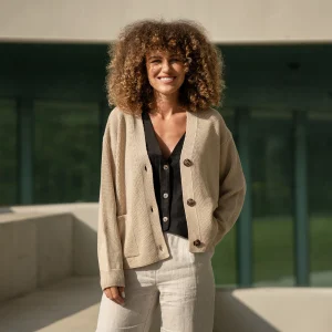 Cardigan pour femme en laine mérinos Hazel