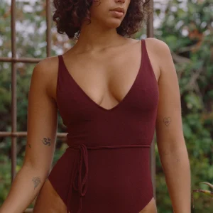 Maillot une pièce Louise - Marron