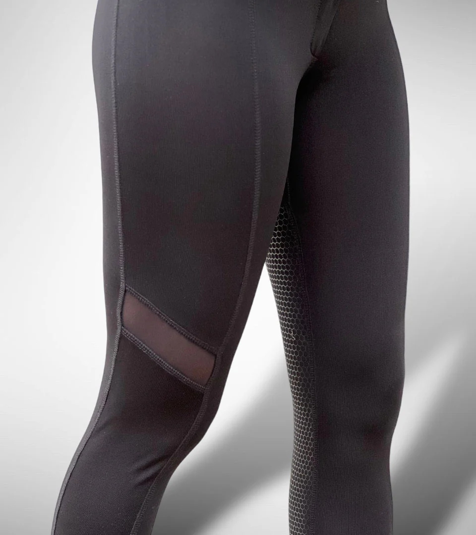 Pantalon d'équitation Full Grip Light Vibes Noir – Image 4