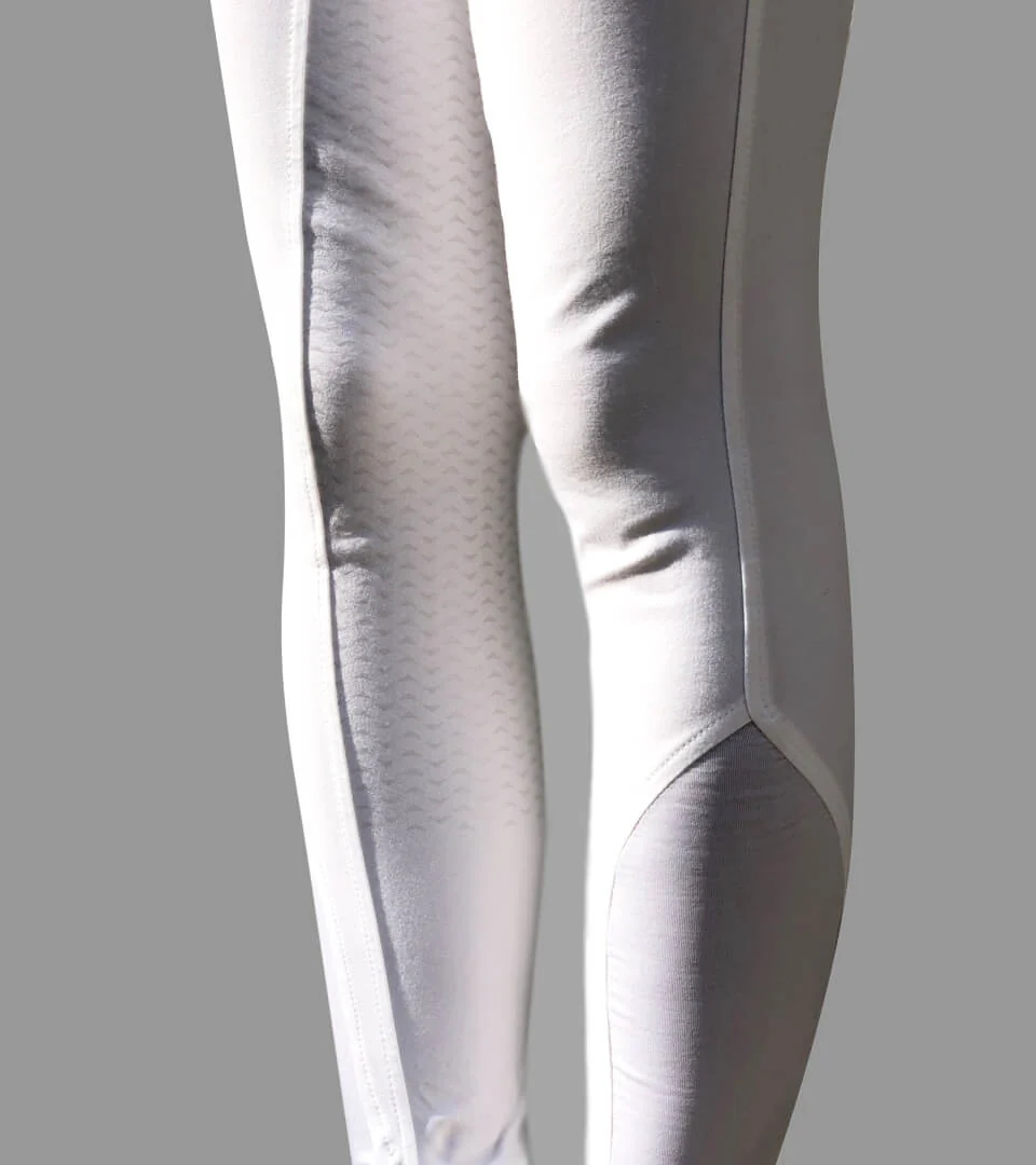 Pantalon d'équitation Full Grip Geni-AL Blanc (taille haute) – Image 7