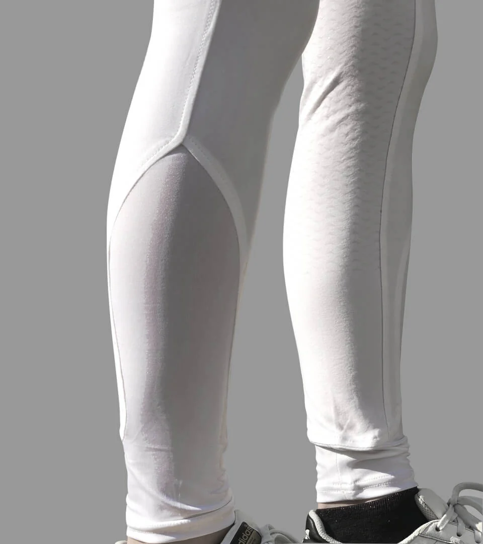Pantalon d'équitation Full Grip Geni-AL Blanc (taille haute) – Image 8