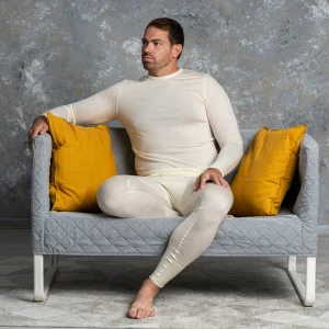 Ensemble naturel pour homme 2 pièces manches longues & bas 160