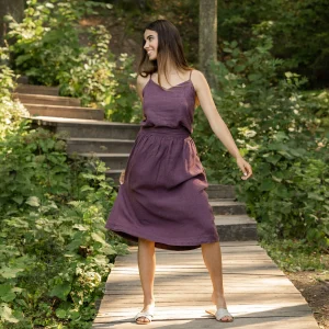 Jupe midi Sophia Ombre Pourpre