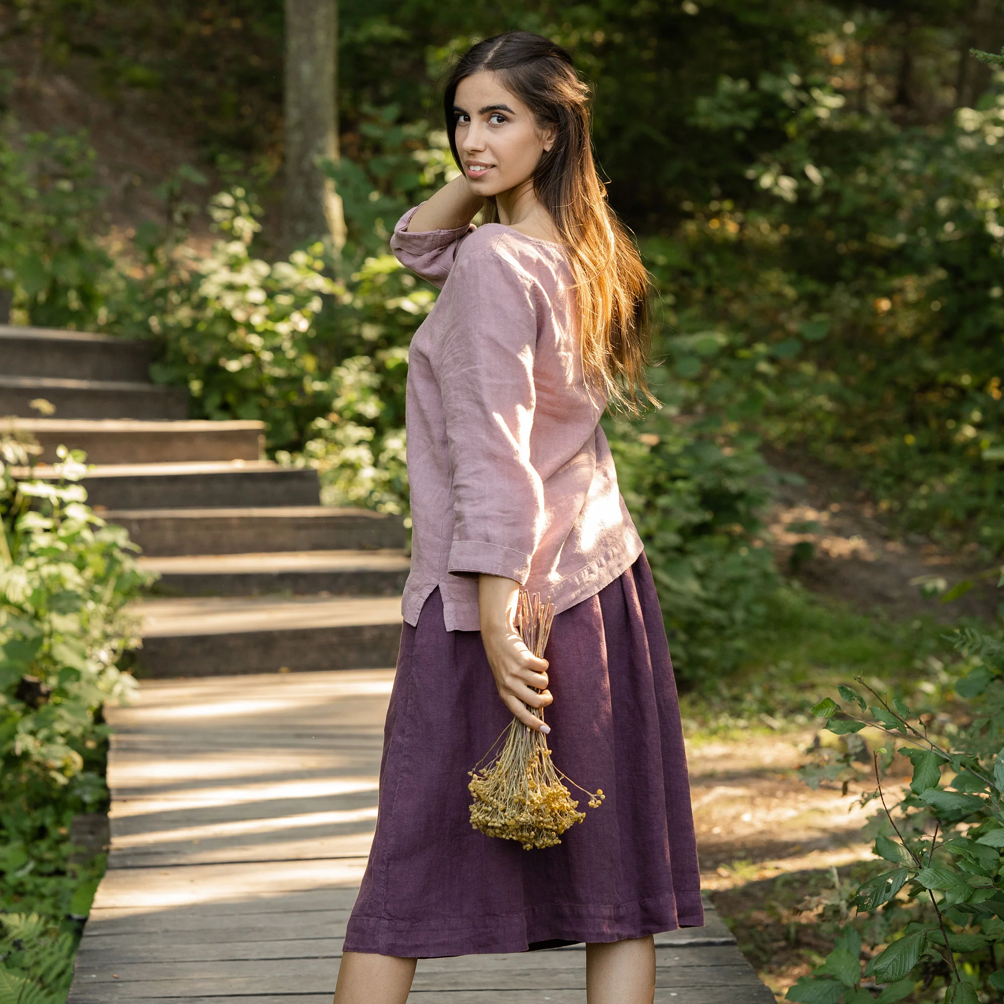 Jupe midi Sophia Ombre Pourpre – Image 4