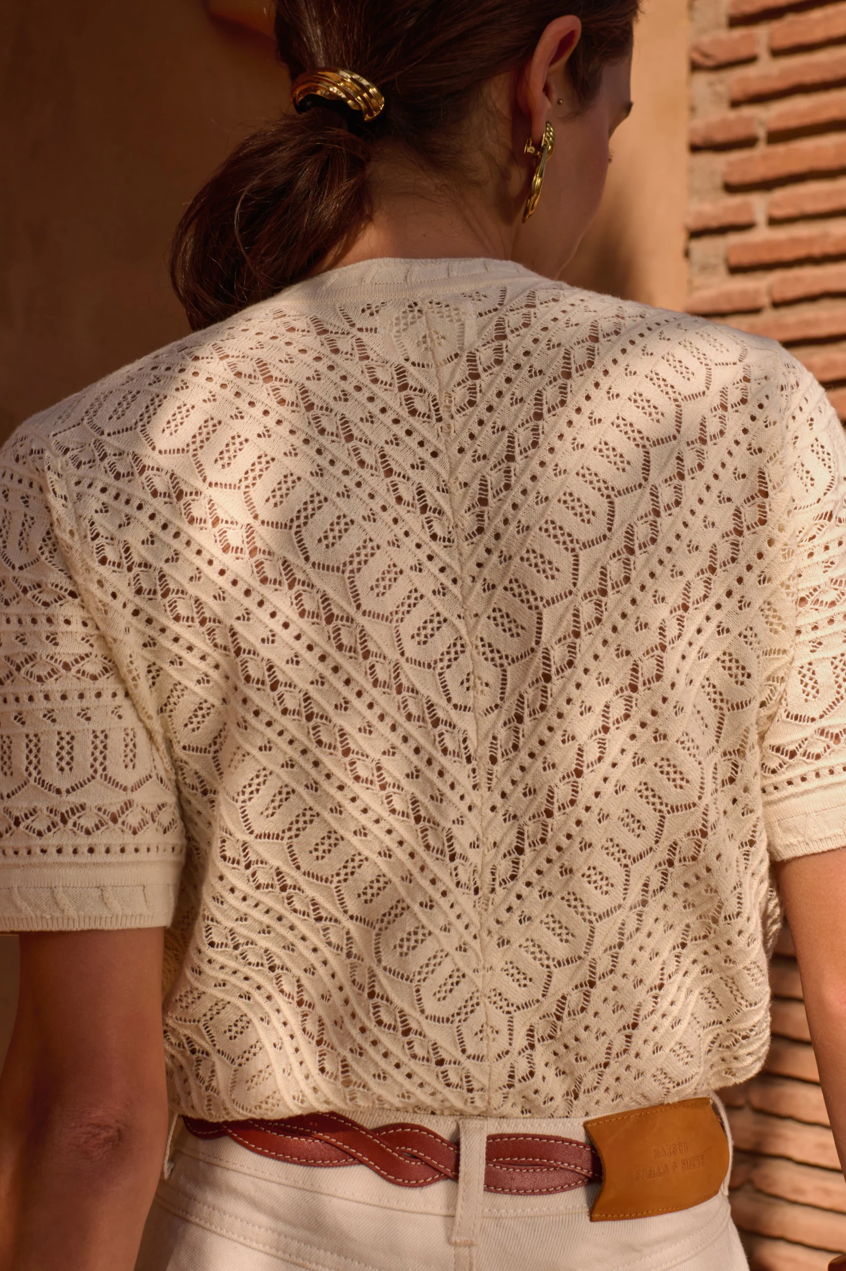 Top en maille Numa écru – Image 3