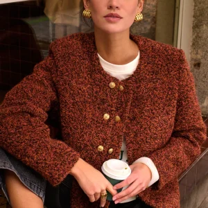 Veste Frederique bouclette marron