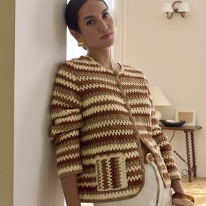 Cardigan Hermance multico camel