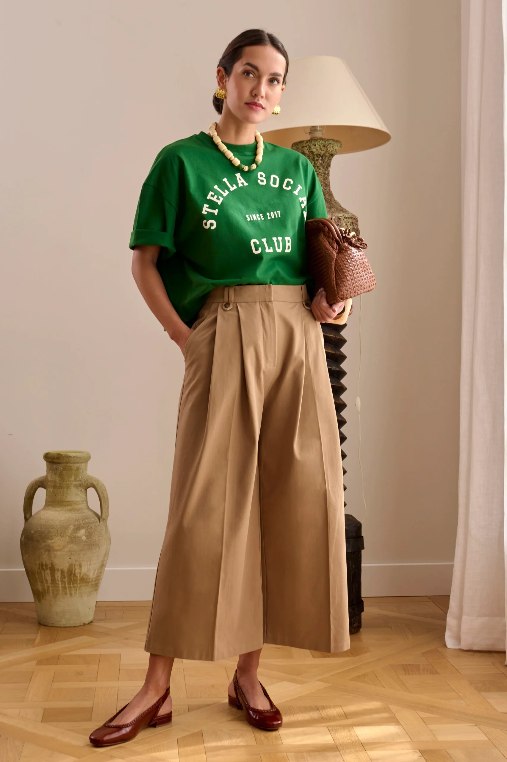 Pantalon Delphes taupe