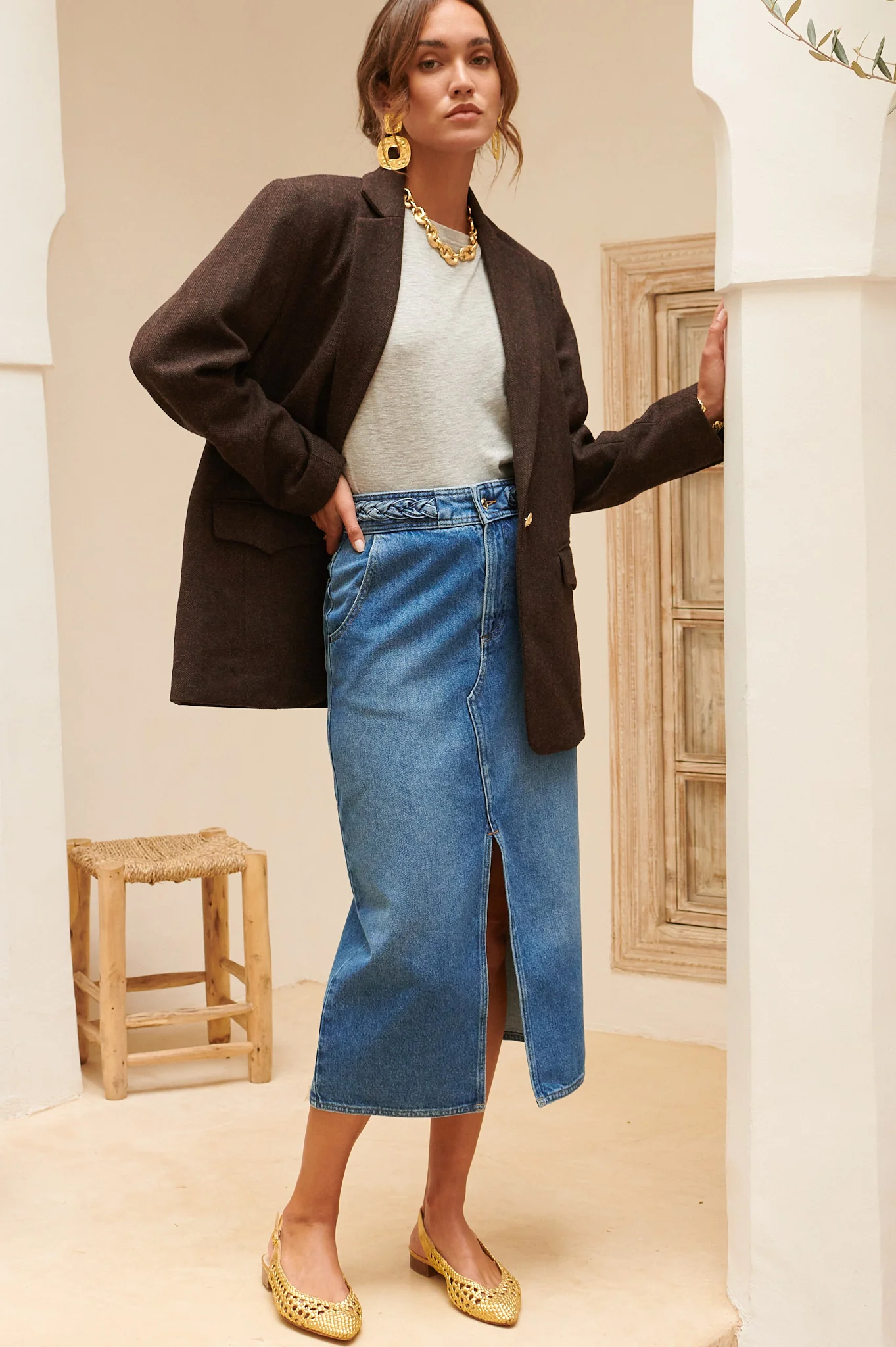 Jupe en jean Wenda bleu – Image 4