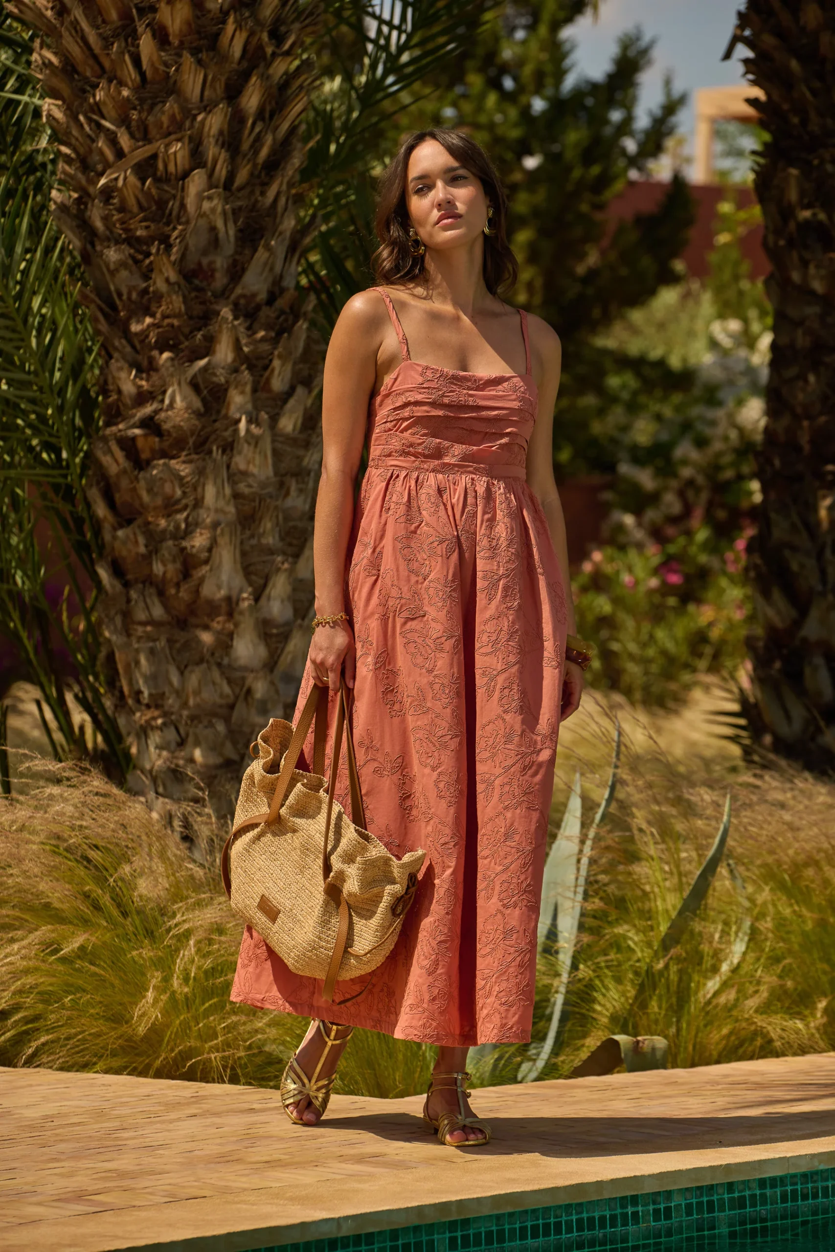 Robe Clarysse terracotta soutache – Image 7