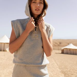 Sweat sans manches Syna gris clair