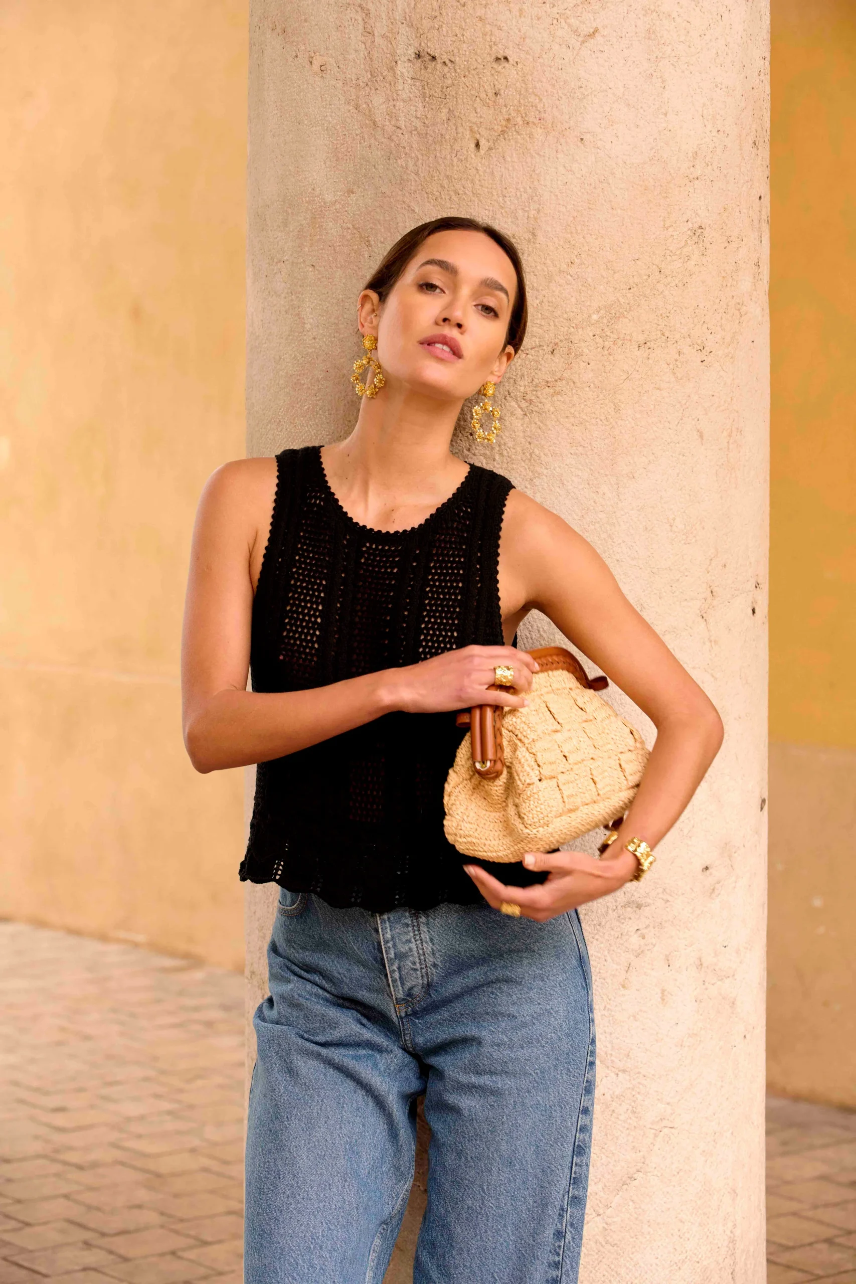Top Luana crochet noir – Image 2