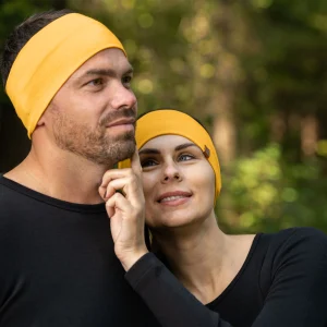 Bandeau unisexe en mérinos jaune