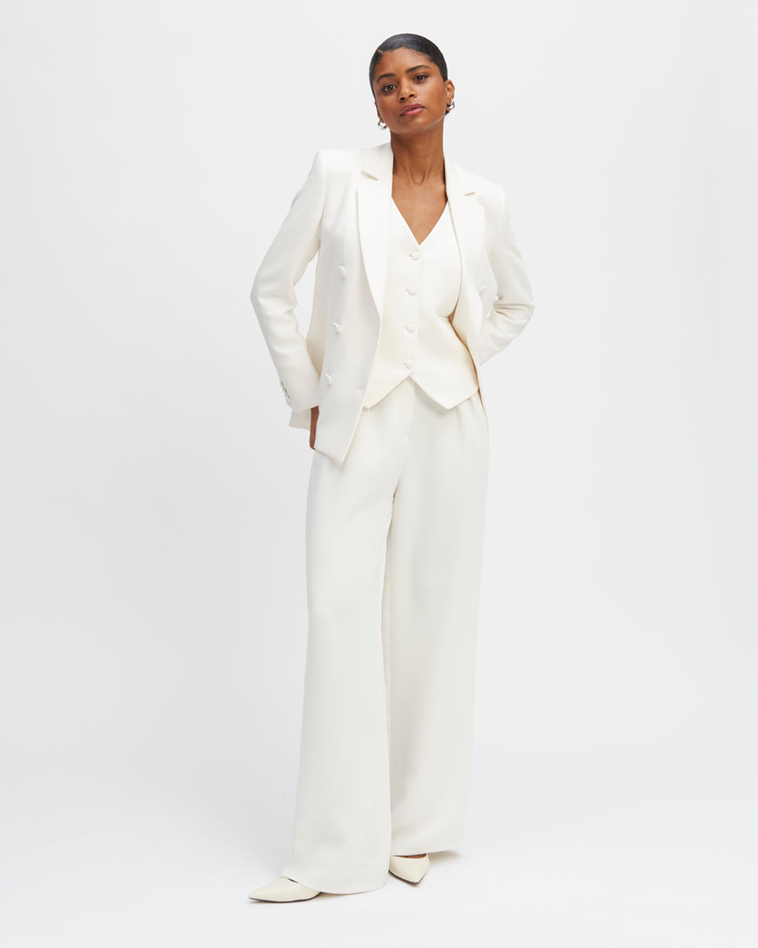 Veste tailleur Moscou – Blanche – Image 5