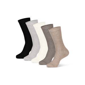 Chaussettes côtelées en mérinos pour femmes