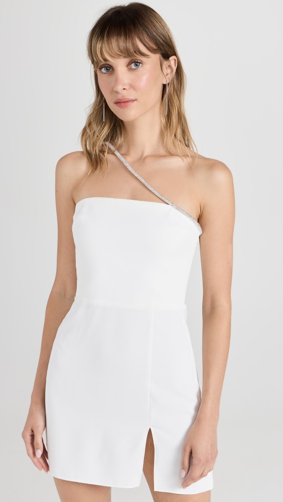 Amanda Uprichard – Robe blanche à sequin de mariée