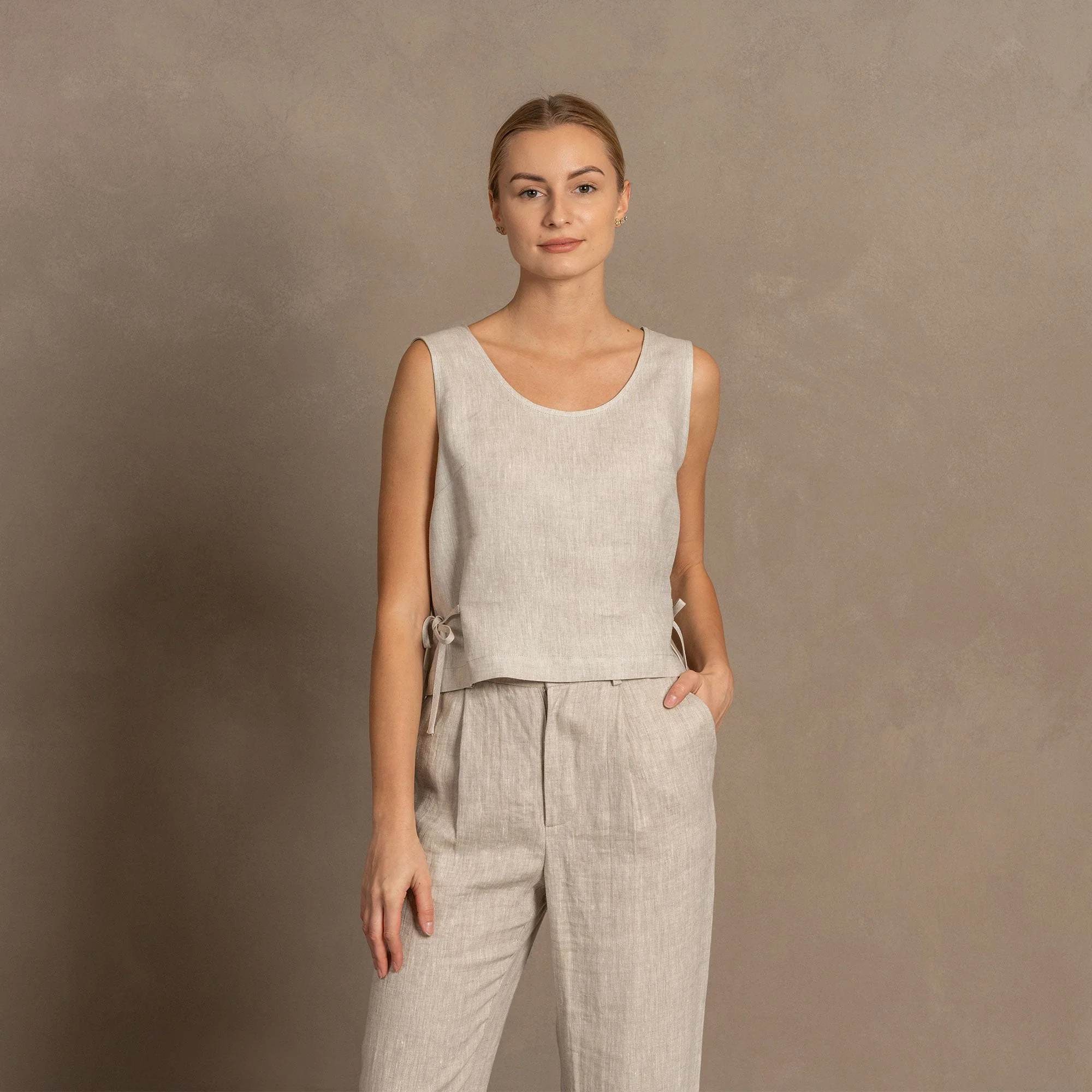 Crop top avec rubans latéraux Audrey