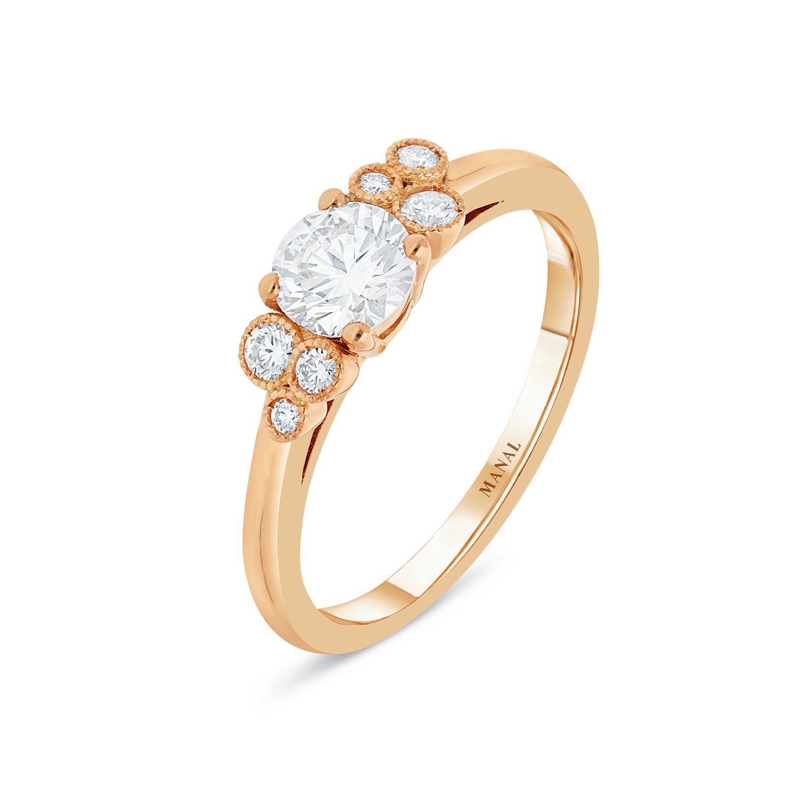 Bague Rivière de Diamants Saphir Vert – Image 5
