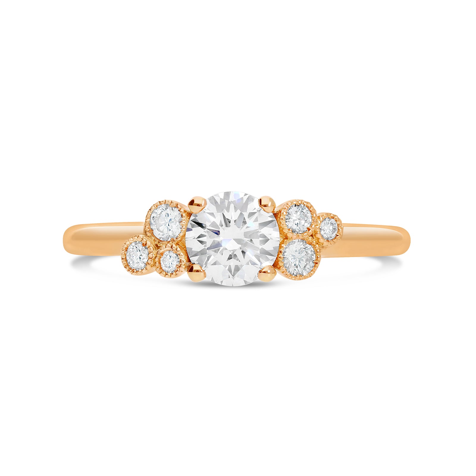 Bague Rivière de Diamants Saphir Vert – Image 6