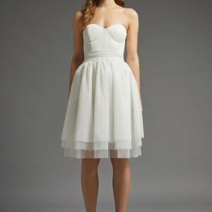 Coast – Corset Detail Full Mini Dress With Bow Back