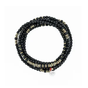 Bracelet 6 Tours ou Collier | Black Panther Noir Mat
