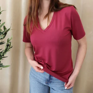 Chandail Jessy – Framboise – Bambou