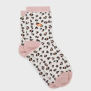 Chaussettes Léopard | Blanc