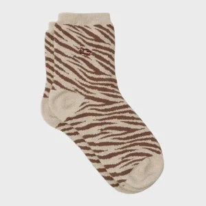 Chaussettes Zèbre | Beige
