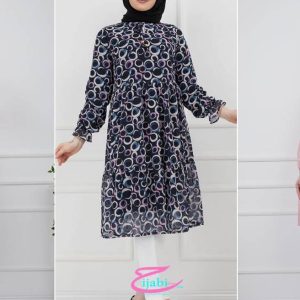 Tunique chiffon mauve