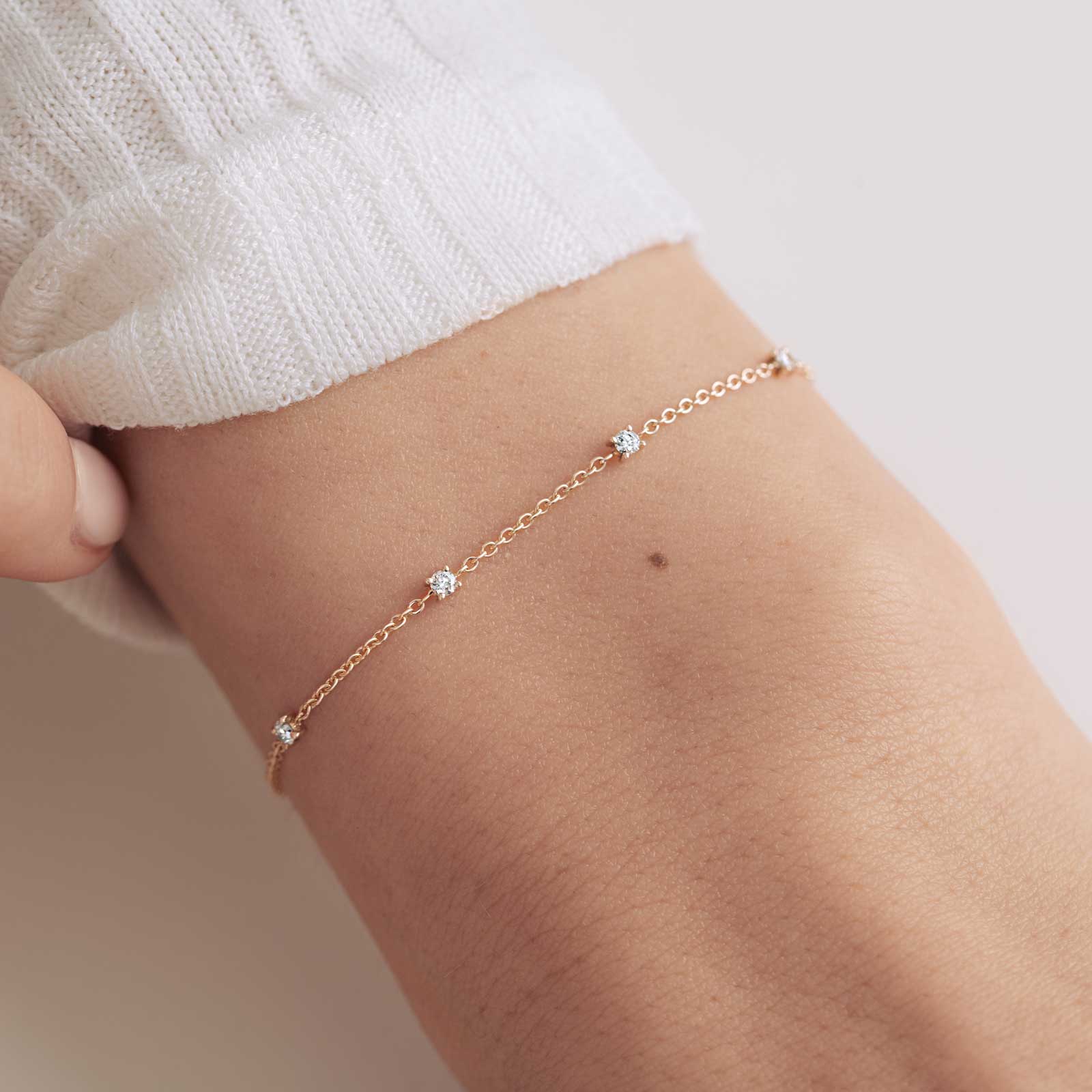 Bracelet Or rose 750 ‰ Diamant Lady Alta