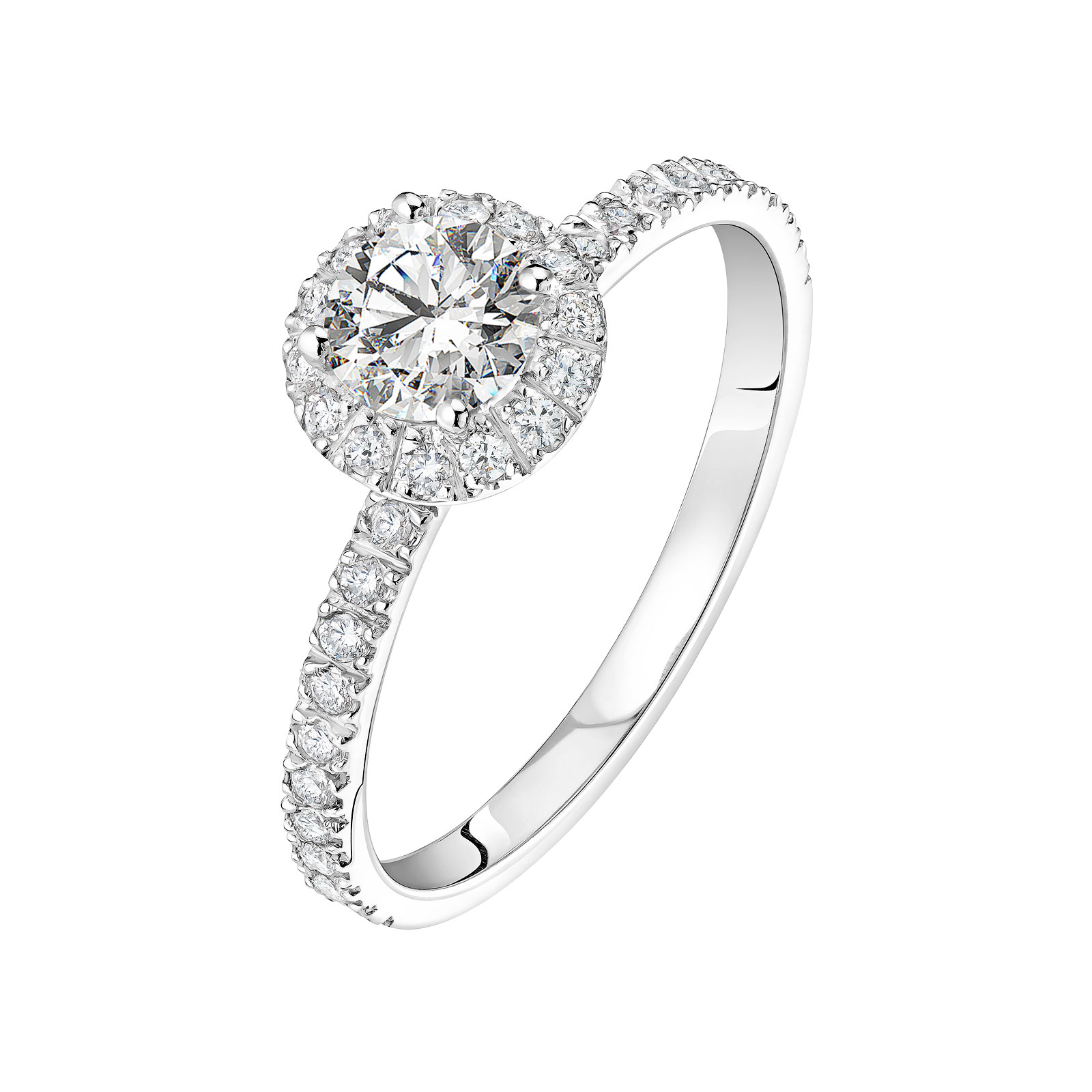 Bague Or blanc 750 ‰ Diamant Rétromantique M Pavée – Image 2