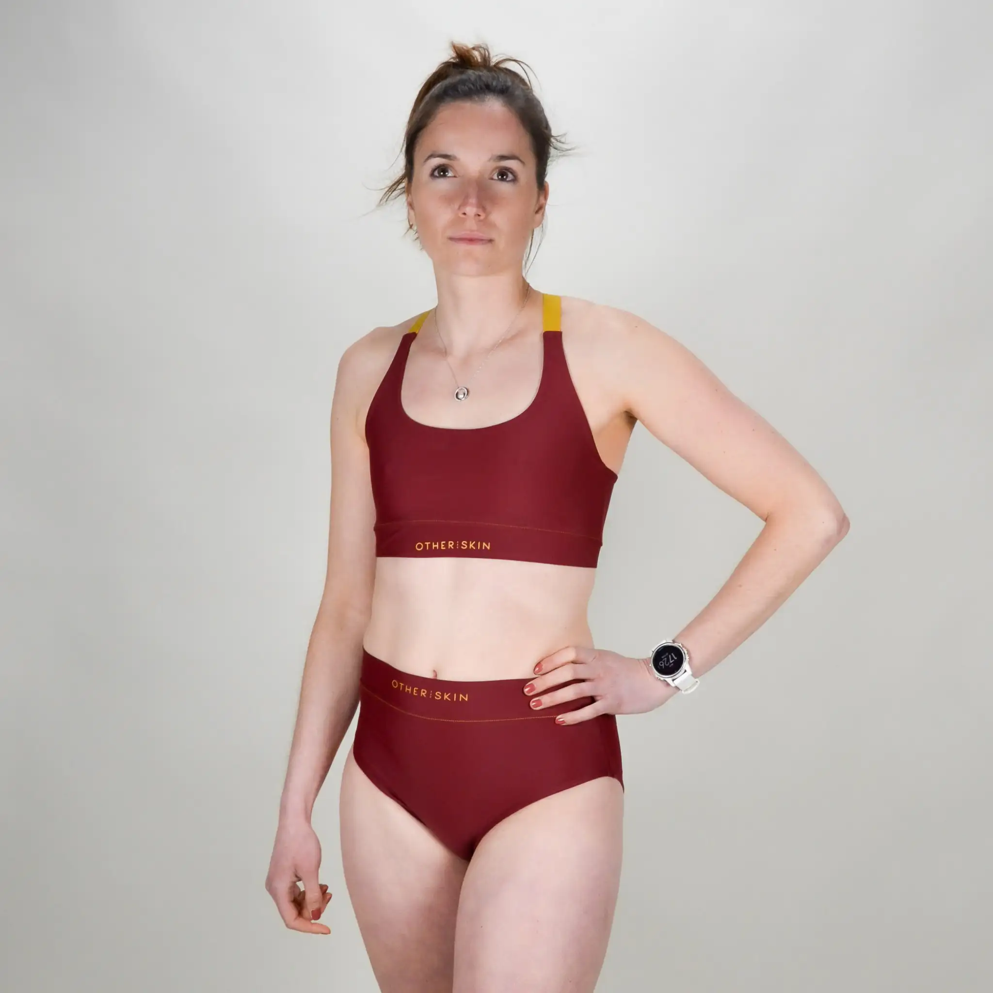 BAS MAILLOT DE BAIN FEMME BORDEAUX – Image 2