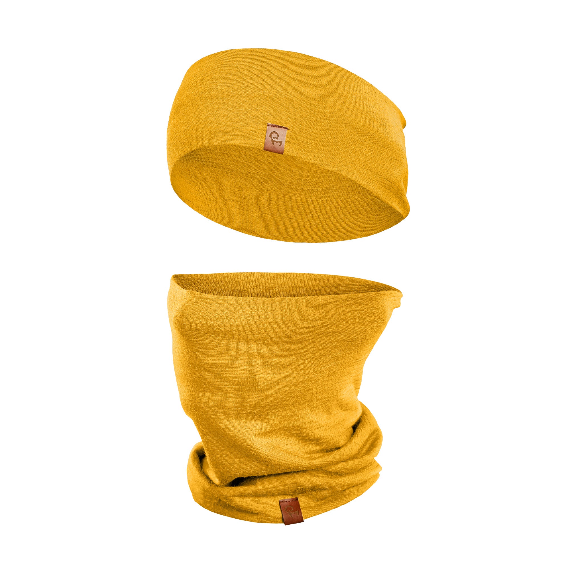 Bandeau et tour de cou pour homme 2 pièces jaune – Image 2