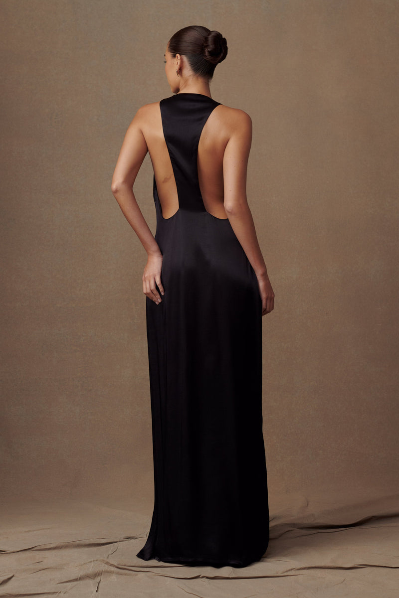 Jacquelyn Racerback Maxi Dress – Black – Image 3