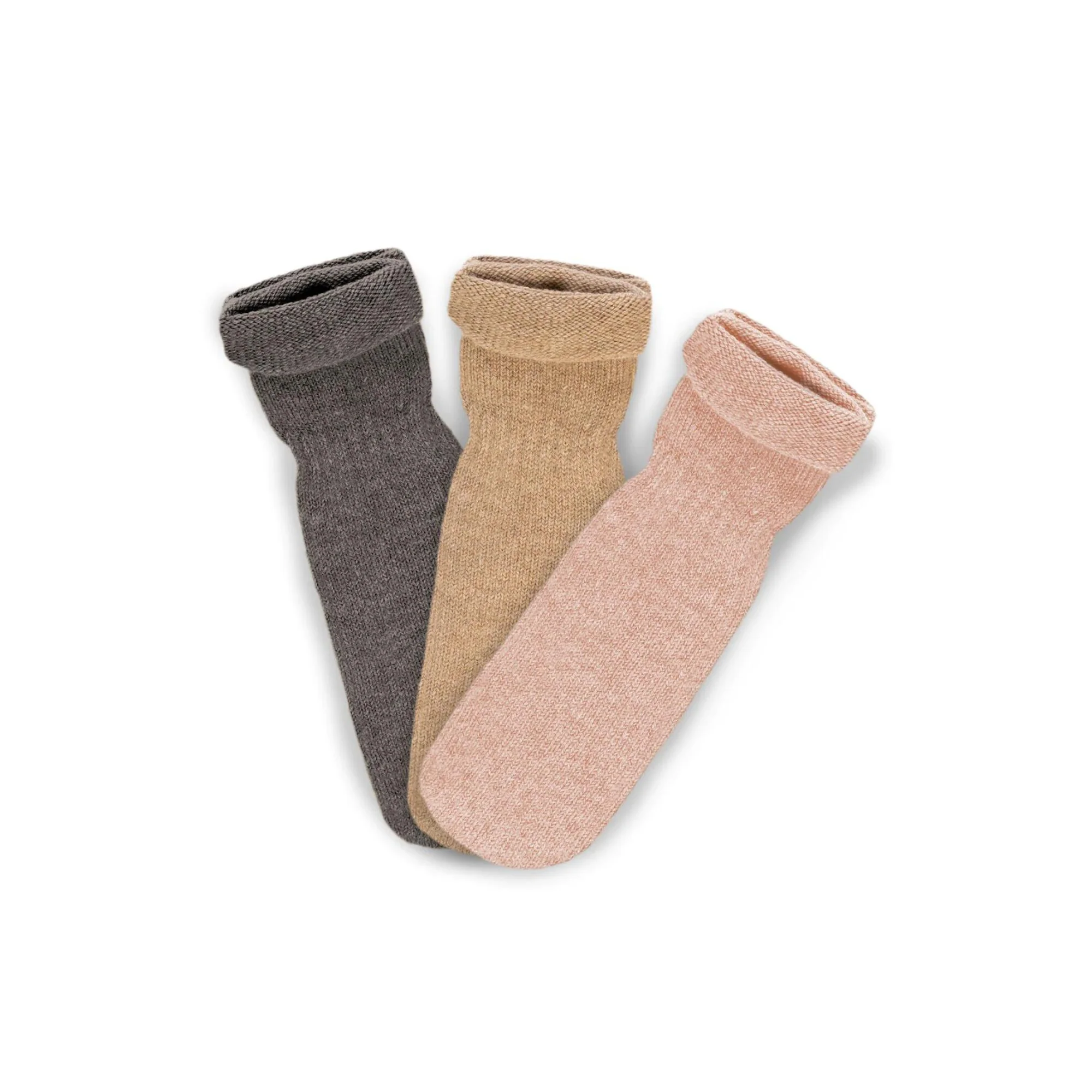 Lot de 3 paires de chaussettes enfants en mérinos et cachemire
