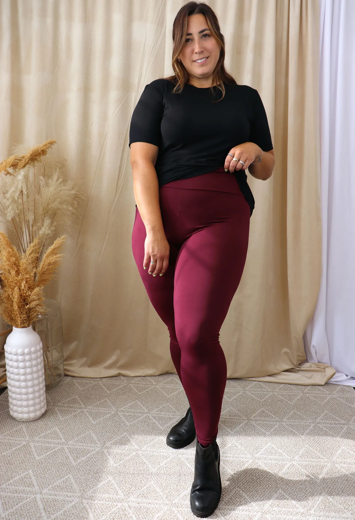 Legging Lionel – Polyester Recyclé – Bourgogne – Image 4