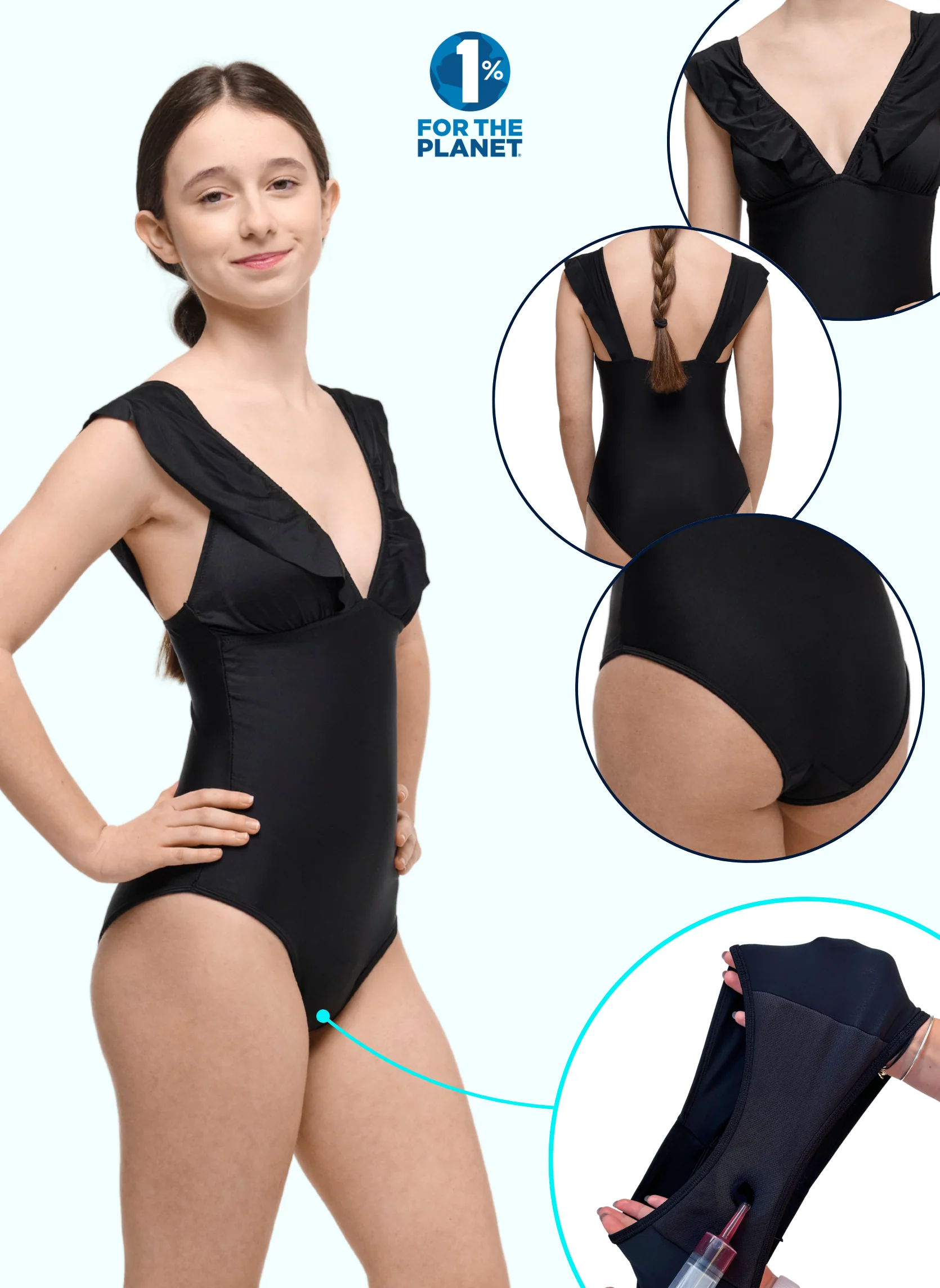 Maillot de bain menstruel 1 pièce ado - Mya | Sorio® – Image 6