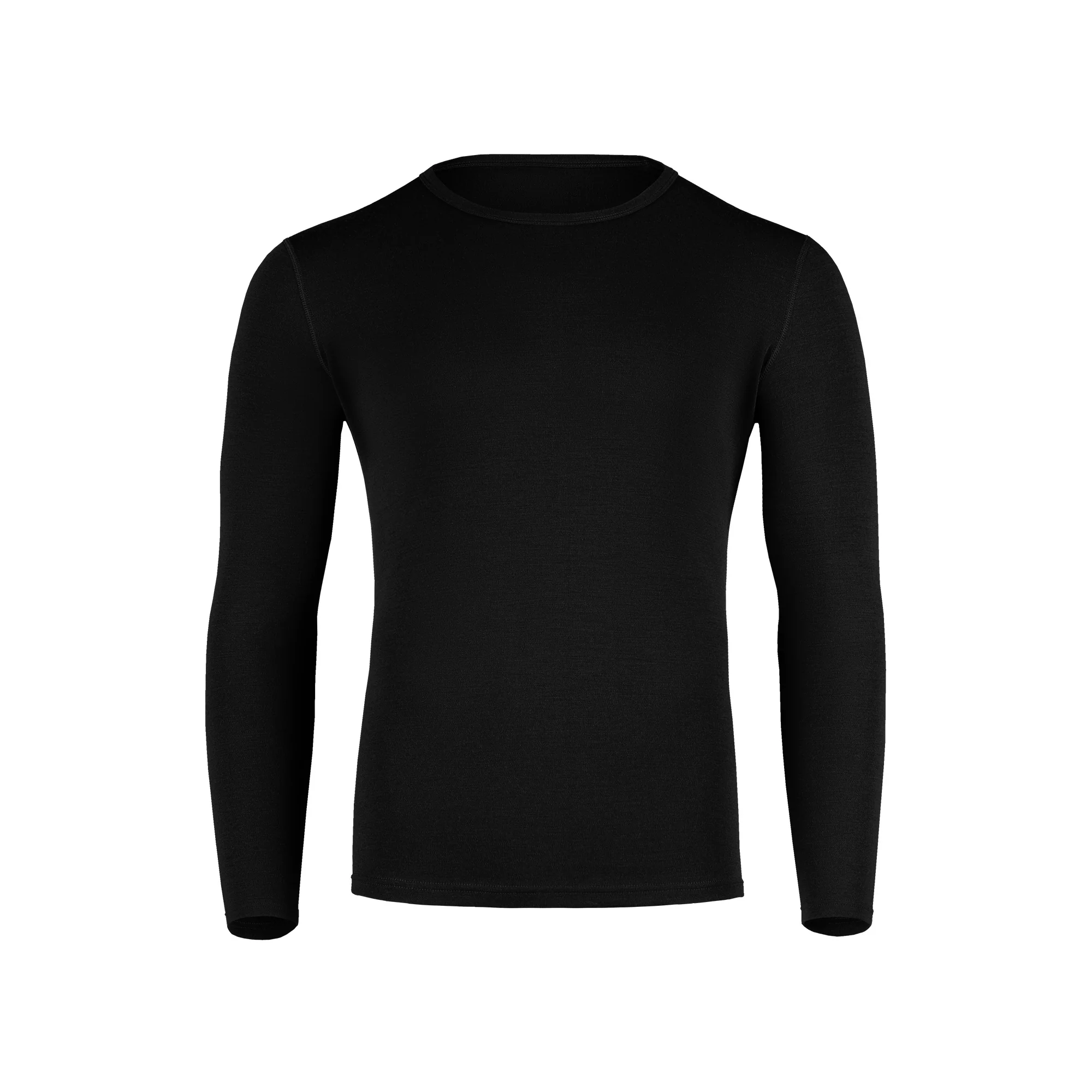 T-shirt thermique à manches longues 250 pour homme, col rond, noir – Image 3