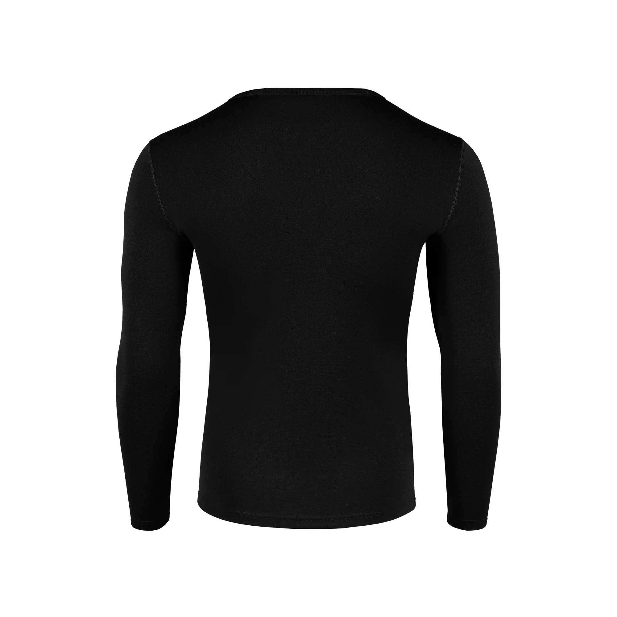 T-shirt thermique à manches longues 250 pour homme, col rond, noir – Image 4