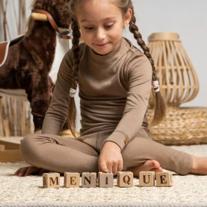 Enfants 160 Thermique Manches Longues Col Rond Beige