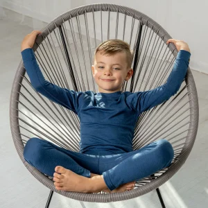Ensemble 2 pièces pour enfants : haut à manches longues 160 et bas en denim