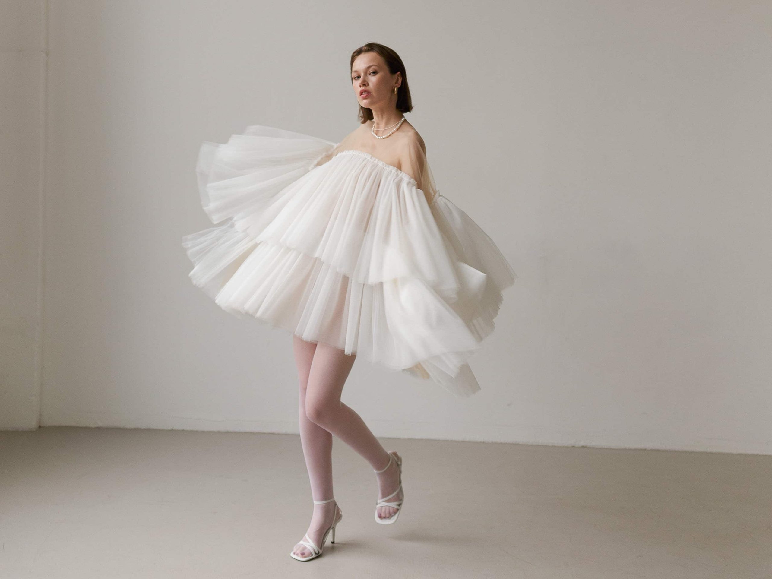 Robe de mariée courte Tulle