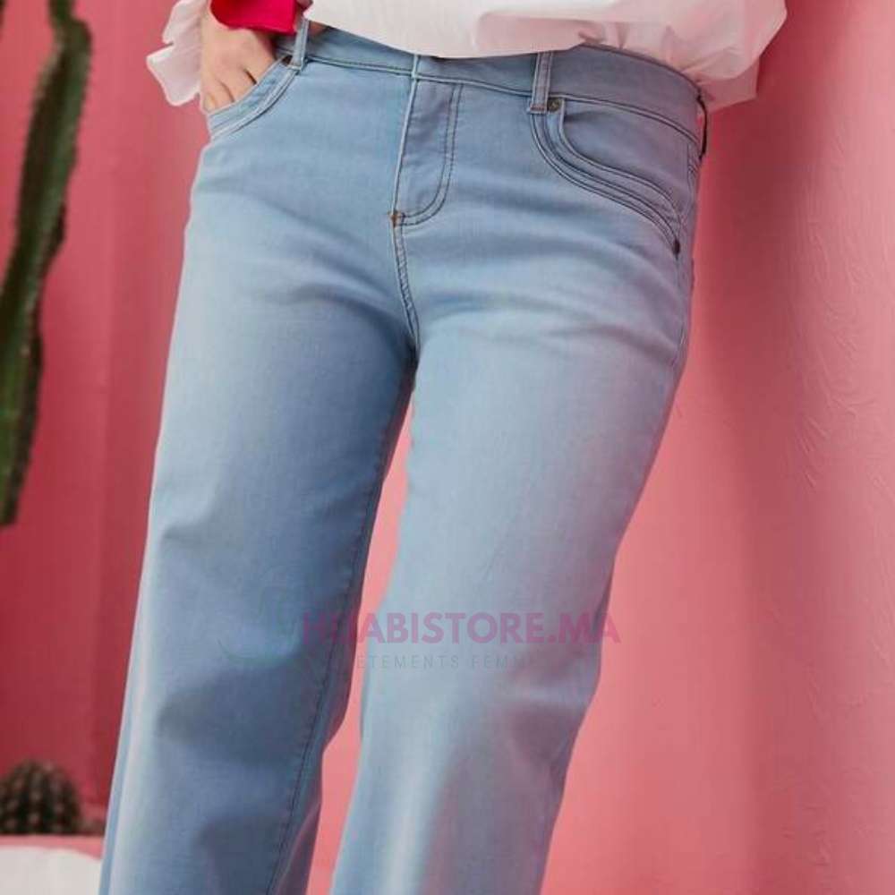Pantalon droit jean bleu clair – Image 2