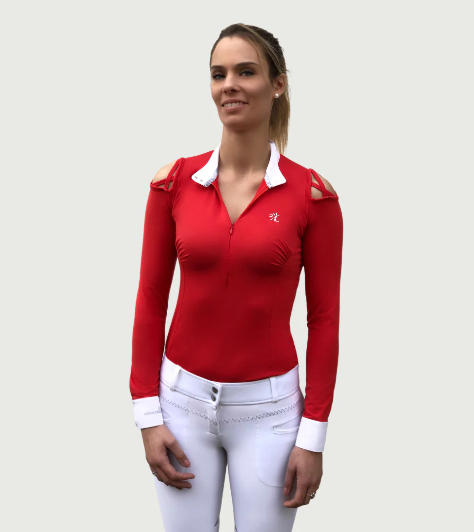 Polo Manches Longues Unleash Rouge – Image 2