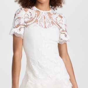 SIMKHAI – Mini robe en dentelle de mariée