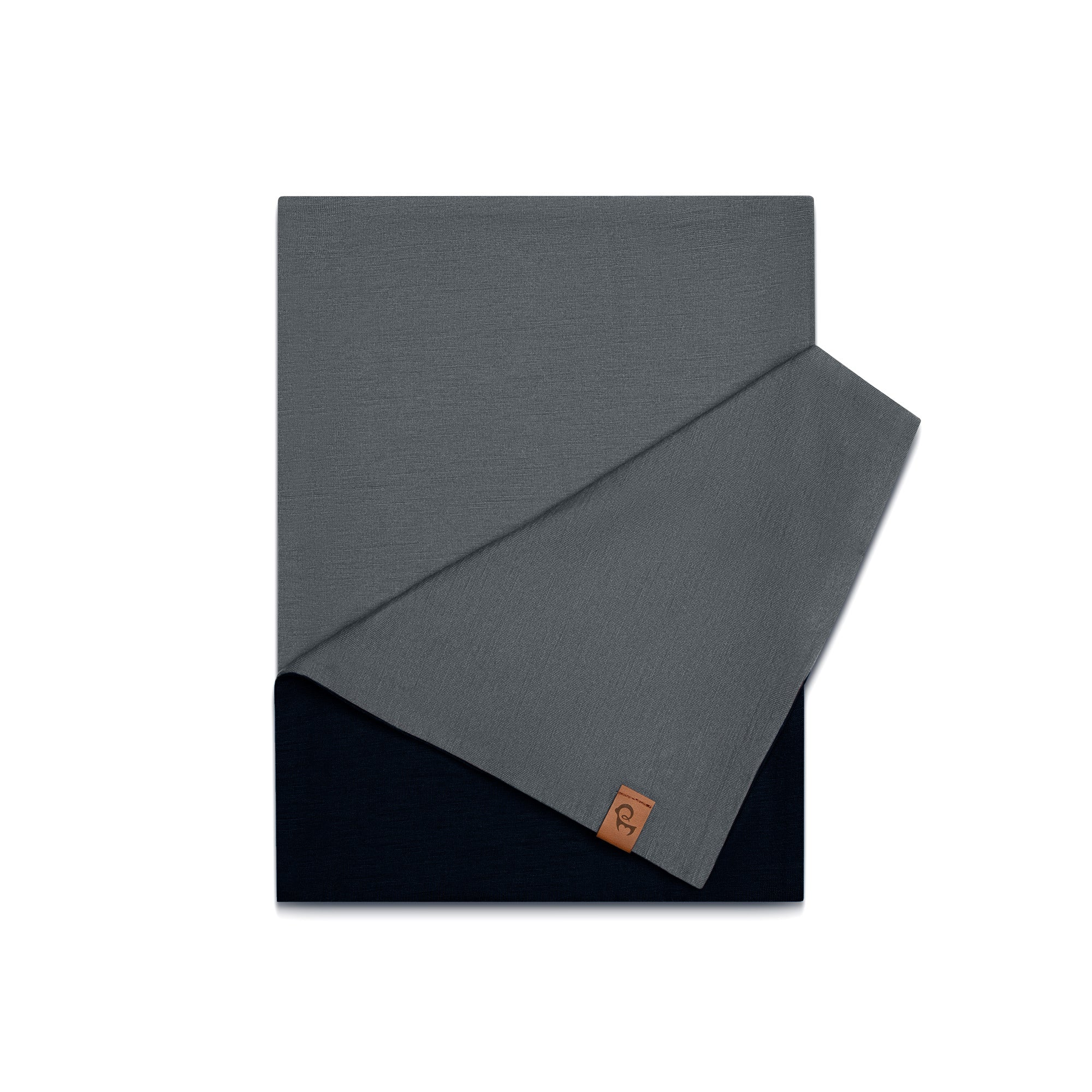 Écharpe en mérinos pour homme Noir/Gris Parfait – Image 2