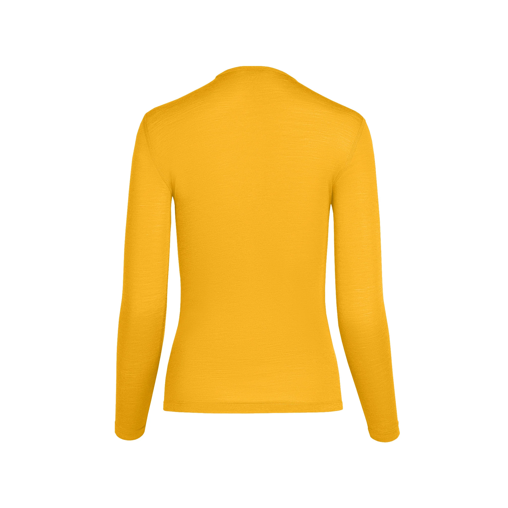 Haut thermique à manches longues 160 pour femme, col rond, jaune – Image 4